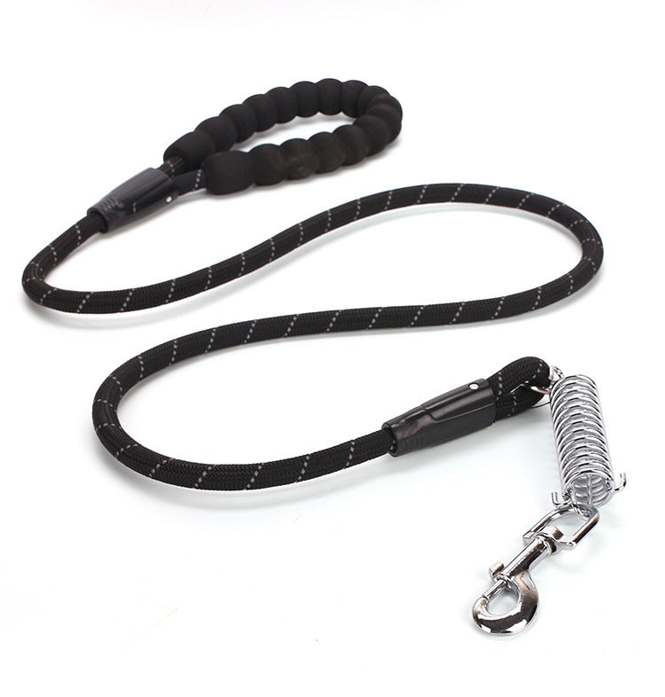 Reflective Dog Leash with EVA Foam Handle – Durable Nylon Round Rope for Outdoor Use