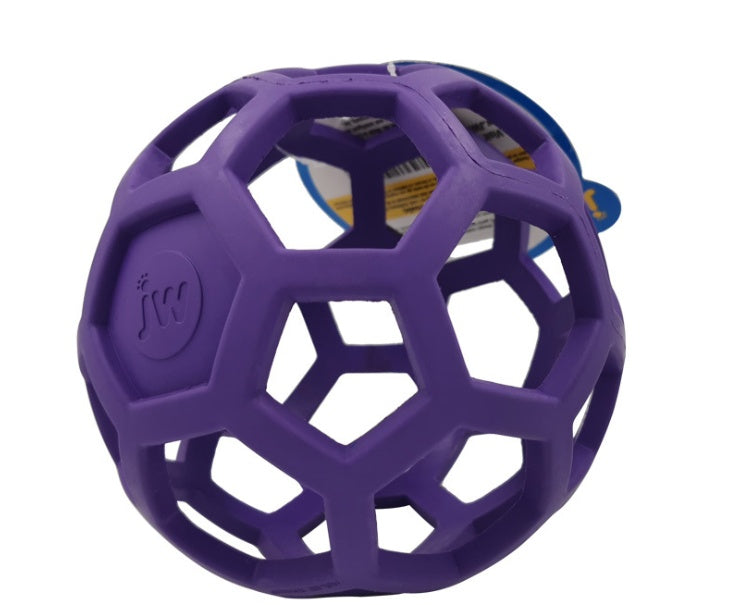 Milk-Scented Treat-Dispensing Geometric Toy Ball – Natural Rubber Dog Chew & Teeth Cleaner