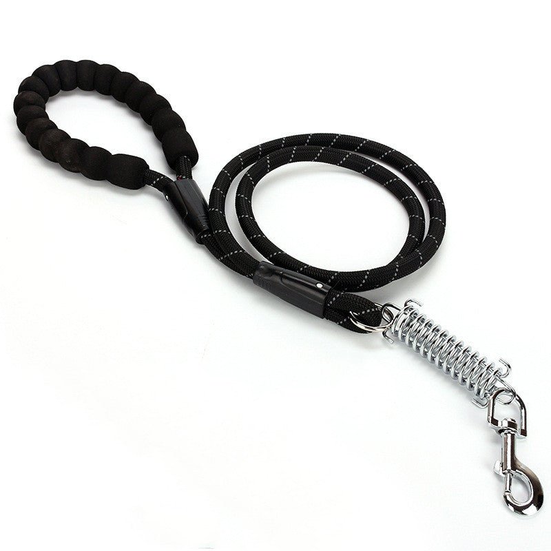 Reflective Dog Leash with EVA Foam Handle – Durable Nylon Round Rope for Outdoor Use
