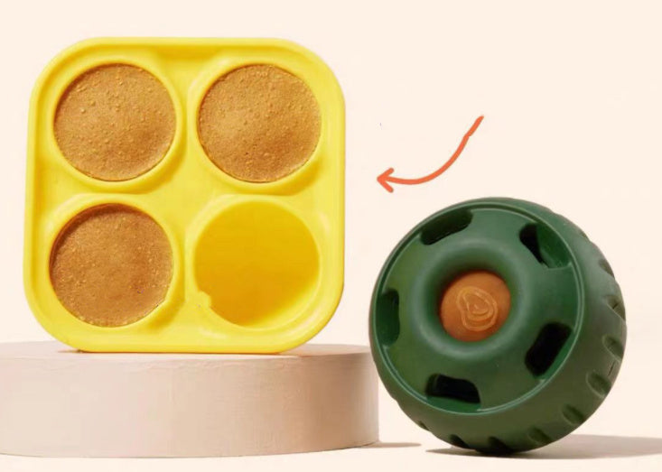 Interactive Silicone Treat-Dispensing Ball for Dogs – Fun & Engaging Feeding Toy