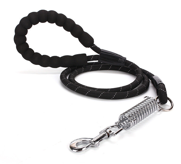 Reflective Dog Leash with EVA Foam Handle – Durable Nylon Round Rope for Outdoor Use