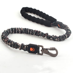 Elastic Nylon Dog Leash for Large Dogs – Adjustable Length with Camouflage Design