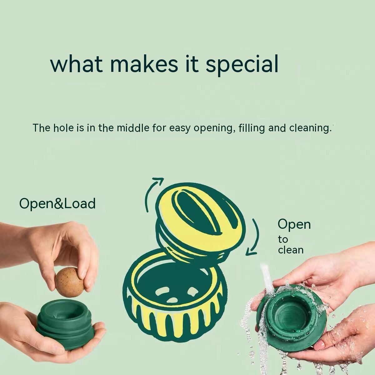 Interactive Silicone Treat-Dispensing Ball for Dogs – Fun & Engaging Feeding Toy